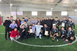 Ақтөбе станциясында теміржолшылар арасында футболдан турнир өтті